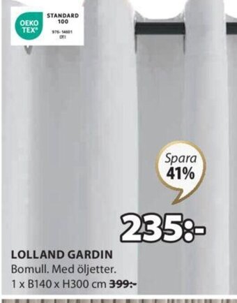 JYSK LOLLAND GARDIN erbjuda