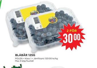 Willys Blåbär 125g erbjuda