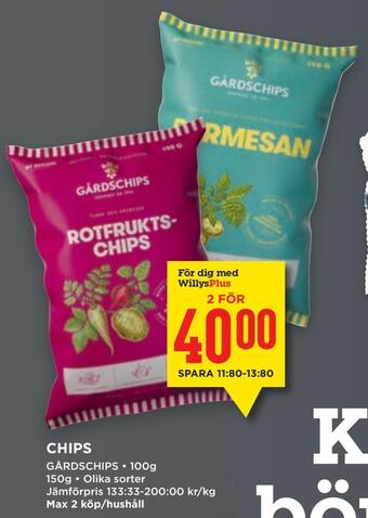 Willys Chips erbjuda