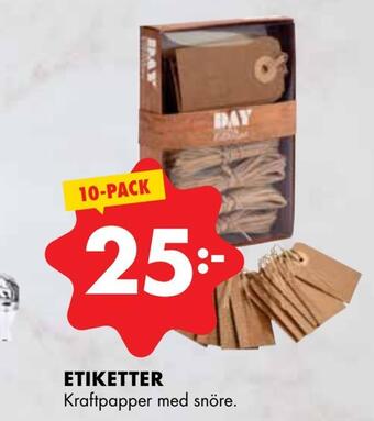 ÖoB Etiketter erbjuda