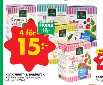 ÖoB Kivik frukt- & bärdryck erbjuda