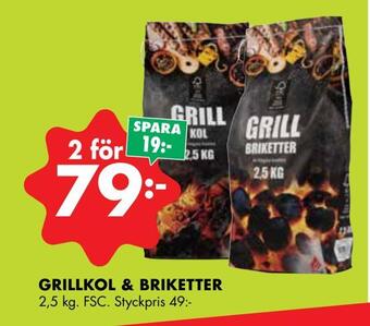 ÖoB Grillkol & briketter erbjuda