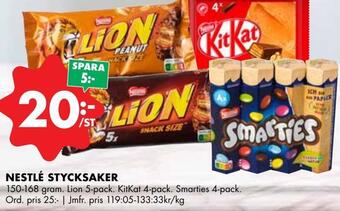 ÖoB Nestlé stycksaker erbjuda