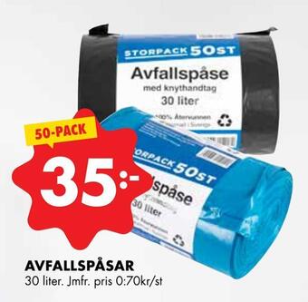 ÖoB Avfallspåsar erbjuda