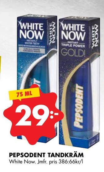 ÖoB Pepsodent tandkräm erbjuda