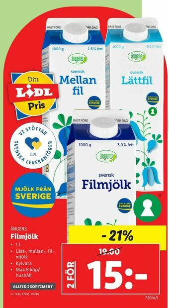 Lidl Filmjölk erbjuda
