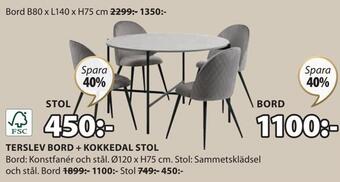 JYSK Kokkedal stol erbjuda