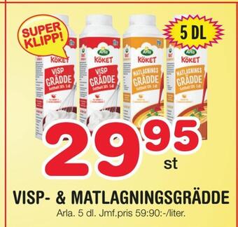 Nya Pulsen Visp- & matlagningsgrädde erbjuda