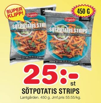 Nya Pulsen Sötpotatis strips erbjuda