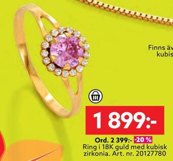 Albrekts Guld Ring i 18k guld med kubisk zirkonia erbjuda