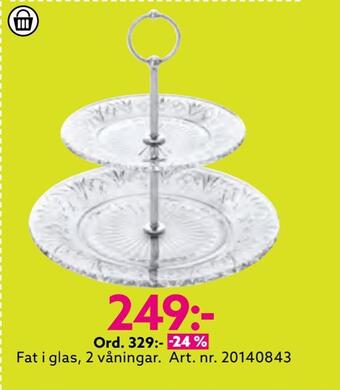 Albrekts Guld Fat i glas, 2 våningar erbjuda