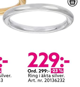 Albrekts Guld Ring i äkta silver erbjuda