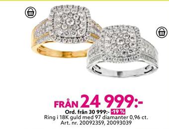 Albrekts Guld Ring i 18k guld med 97 diamanter 0,96 ct erbjuda