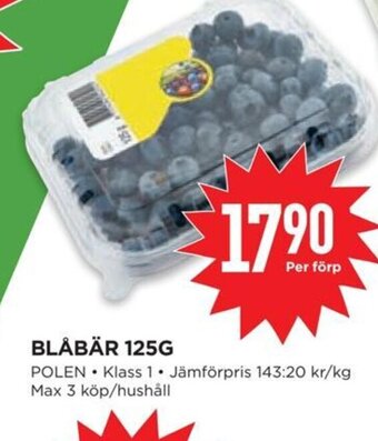 Willys Hemma BLÅBÄR 125G erbjuda