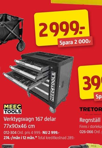 Jula Verktygsvagn 167 delar erbjuda