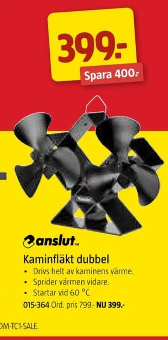 Jula Anslut kaminfläkt erbjuda