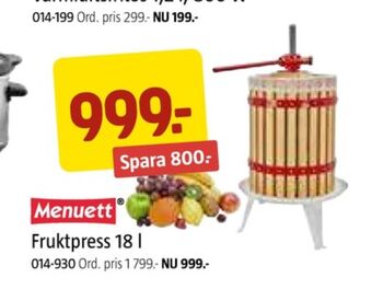 Jula Menuett fruktkvarn erbjuda