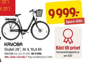 Jula Kayoba elcykel erbjuda