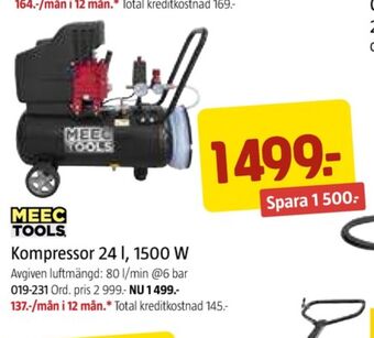 Jula Meec tools kompressor erbjuda
