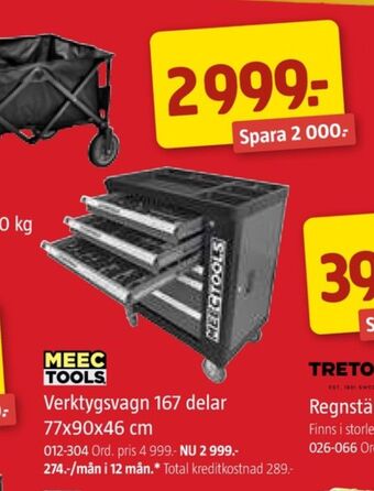 Jula Meec tools verktygsvagn erbjuda