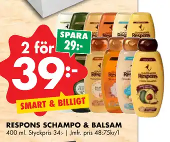 ÖoB Respons Schampo & Balsam 400ml erbjuda