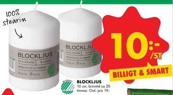 ÖoB Blockljus 10cm erbjuda