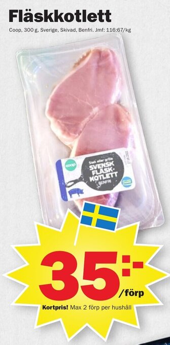 Pekås Fläskkotlett erbjuda