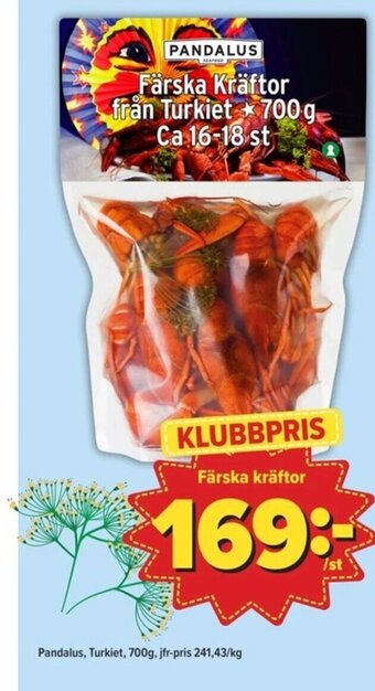 Östenssons Färska Kräftor Pandalus, Turkiet, 700g erbjuda