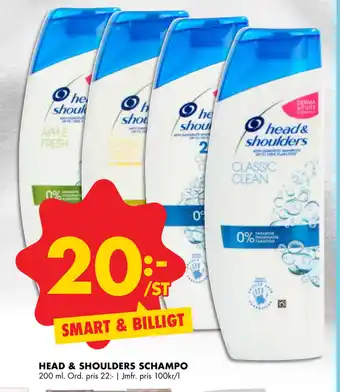 ÖoB Head & Shoulders Schampo 200ml erbjuda