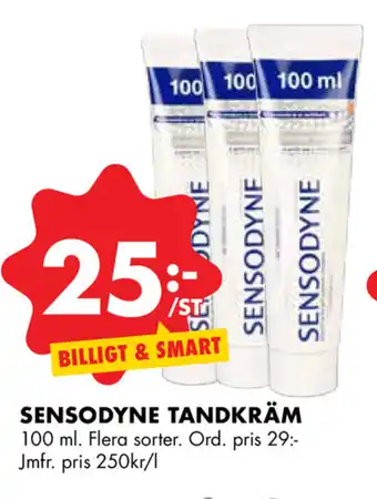 ÖoB Sensodyne Tandkräm 100ml erbjuda