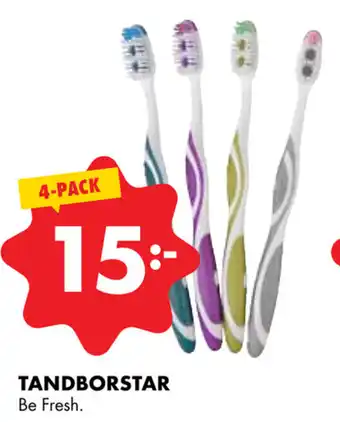 Be Fresh Tandborstar 4-pack
