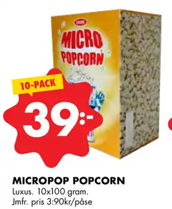 Luxus Micropop Popcorn 10x100 gram