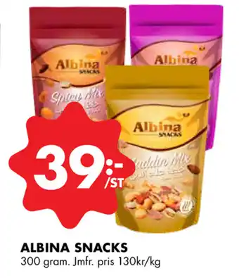 ÖoB Albina Snacks 300 gram erbjuda