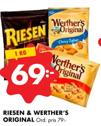 ÖoB Riesen & Werther's Original 1kg erbjuda