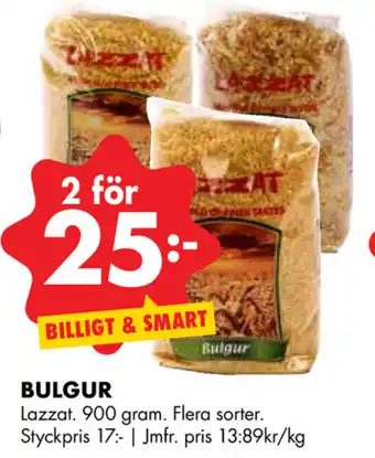 ÖoB Lazzat Bulgur 900 gram erbjuda