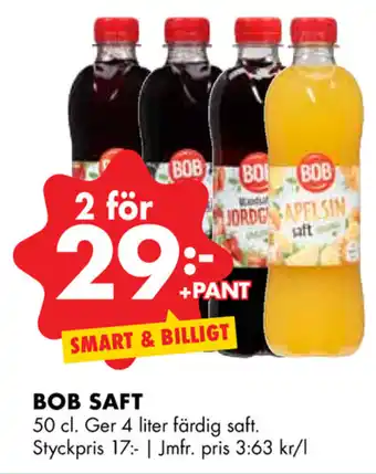 ÖoB Bob Saft 50cl erbjuda