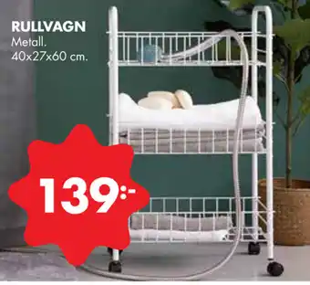 ÖoB Rullvagn Metall 40x27x60cm erbjuda