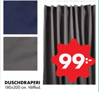 ÖoB Duschdraperi 180x200cm erbjuda