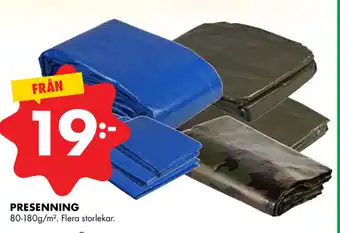 ÖoB Presenning 80-180g/m2 erbjuda