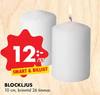ÖoB Blockljus 10cm erbjuda