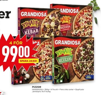 Grandiosa Pizzor 350g