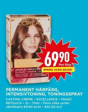 Willys Casting Créme Permanent Hårfärg, Intensivtoning, Toningsspray 75ml erbjuda