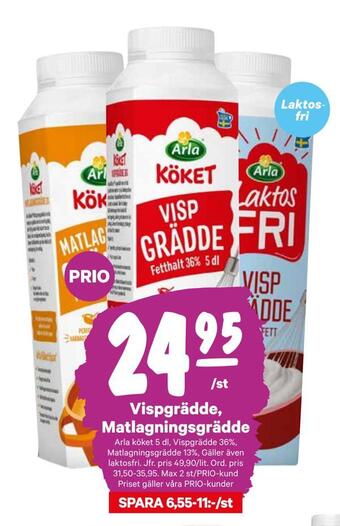 City Gross Vispgrädde, matlagningsgrädde erbjuda