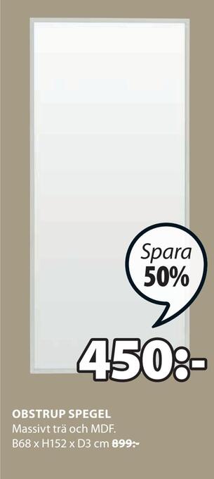 JYSK Obstrup spegel erbjuda