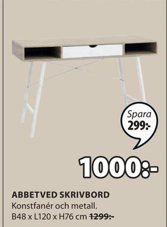 JYSK Abbetved skrivbord erbjuda