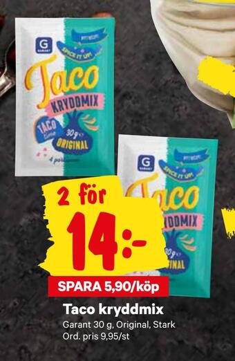 City Gross Taco kryddmix erbjuda