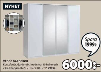 JYSK Vedde garderob erbjuda