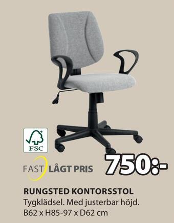 JYSK Rungsted kontorsstol erbjuda
