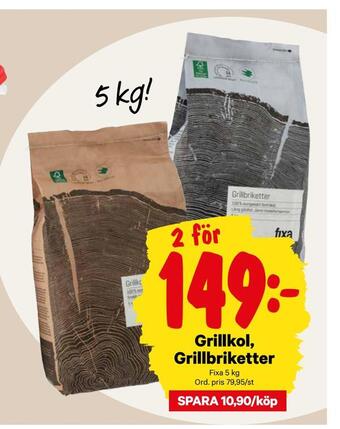 City Gross Grillkol, grillbriketter erbjuda