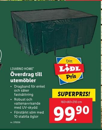 Lidl Överdrag till utemöbler erbjuda